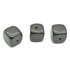 Бусины из шунгита кубик 16мм, 1шт