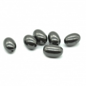 Бусины из шунгита овал 8*12мм, 1шт
