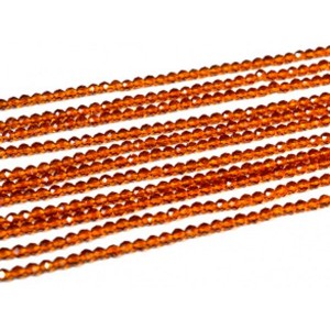 Бусины из шпинели шарик гр.3мм цвет коньячный, 36см, 125 бусин