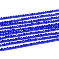 Бусины из шпинели шарик гр.3мм цвет синий яркий, 37,5см, 136 бусин