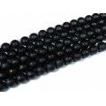 Бусины акриловые шарик тисненый 14мм цвет черный, 40см, 29 бусин