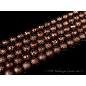 Бусины акриловые шарик тисненый 14мм цвет шоколадный, 40см, 29 бусин Бусины акриловые шарик тисненый 14мм цвет шоколадный, 40см, 29 бусин