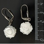 Серьги из перламутра, розочки 15мм