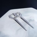 Серьги металл "Шипы" удлинённые, цвет серебро