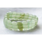 Браслет из оникса зеленого "лепесток"