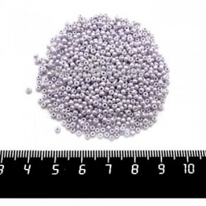 Бисер Чехия глазурованный, размер 10, арт. 23210 жемчужные сиреневые тона, 10 грамм