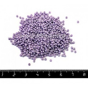 Бисер Чехия натуральный  глазурованный, размер 10, арт. 23220, светло-фиолетовые тона, 10 грамм
