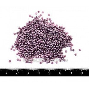 Бисер Чехия глазурованный, размер 10, арт. 25270, жемчужные фиолетовые тона, 10 грамм