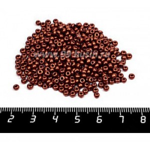 Бисер Чехия натуральный  глазурованный, размер 08, арт.01750 медные тона, 10 грамм