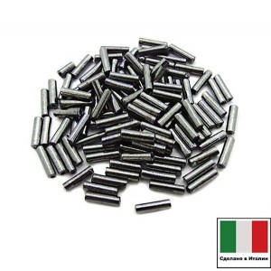 Стеклярус Винтажный 7 мм, гладкий, цвет гематит, 5 грамм/упаковка, Италия