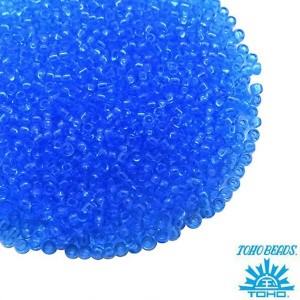 Бисер TOHO №15 цвет 0003B прозрачный голубой ЯПОНИЯ пакет 5 граммов
