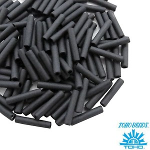 Стеклярус TOHO BUGLE 9 мм № 0611 матовый графит 5 граммов Япония