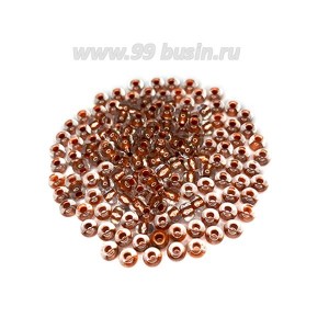 Бисер Чехия PRECIOSA прозрачный, бесцветный, медное отверстие, размер 6, арт. 68105, 10 грамм