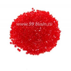 Рубка PRECIOSA размер 9/0 (2 мм) арт. 90050 алый прозрачный, упаковка 10 грамм Чехия