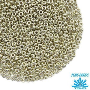 Бисер TOHO Demi Round №11 цвет PF558 серебро ЯПОНИЯ 5 граммов
