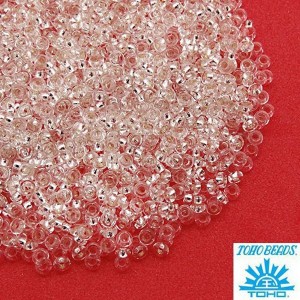 Бисер TOHO Demi Round №11 цвет PF21 прозрачный серебристое отверстие ЯПОНИЯ 5 граммов