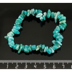 Браслет из амазонита, галтовка, на резинке