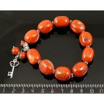 Браслет из яшмы красной 50см, прямоуг. заоваленный + шарик 6мм, с подвеской Браслет из яшмы красной 50см, прямоуг. заоваленный + шарик 6мм, с подвеской