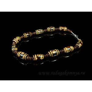 Бусы из агата тибетского бочонок 15*25мм, 50см Бусы из агата тибетского бочонок 15*25мм, 50см