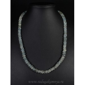 Бусы из аквамарина огранка,  52см, 40,1гр.