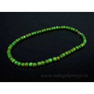 Бусы из бирюзы (имитация) бочонок 8*6мм, 47см Бусы из бирюзы (имитация) бочонок 8*6мм, 47см