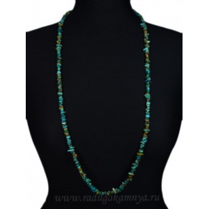 Бусы из бирюзы имитация крошка, 90см