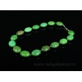 Бусы из бирюзы непальской зеленой (имитация) овал 20*25мм, 50см