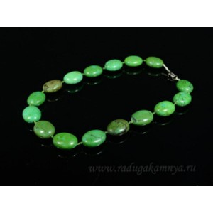 Бусы из бирюзы непальской зеленой (имитация) овал 20*25мм, 50см Бусы из бирюзы непальской зеленой (имитация) овал 20*25мм, 50см