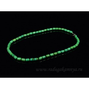 Бусы из бирюзы (имитация) цилиндр 6*8мм, 45см