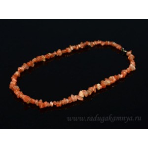 Бусы галтовка из авантюрина солнечного, 48см