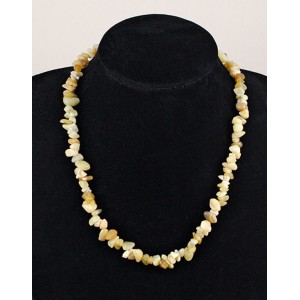 Бусы из опала желтого 48см, галтовка