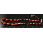 Бусы из яшмы красной 50см, прямоуг. заоваленный + шарик 6 и 8мм