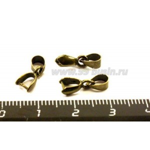 Держатель для кулона маленький цвет бронза 5 штук в упак Держатель для кулона маленький цвет бронза 5 штук в упак
