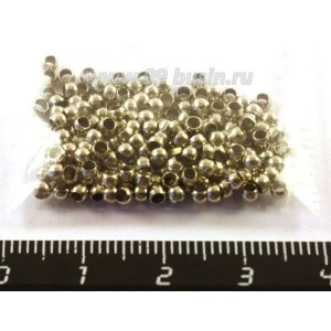 Кримпы (зажимные бусины) 2,5 мм цвет никель 5 грамм/ок.250 штук