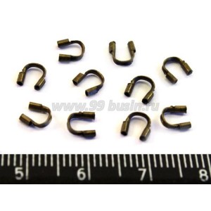 Пластинки  для защиты тросика, цвет бронза 4,57 мм 8 пар/упак