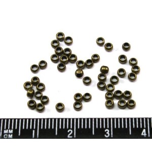 Кримпы (зажимные бусины) 2,5 мм цвет бронза 5 грамм/ок. 250 штук