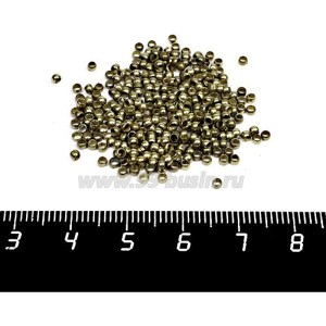 Кримпы 2 мм цвет светлая бронза средние около 280 штук/упаковка