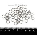 Колечки металлические двойная крутка 8 мм нержавеющая сталь 50 штук/упаковка