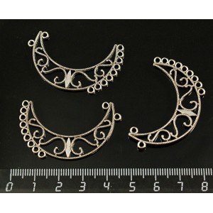 Коннектор "луна" двусторонний 1+1+9 петель 43х27мм