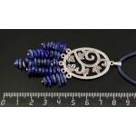 Кулон из лазурита, чипсы 5-6мм, коннектор "плющ"