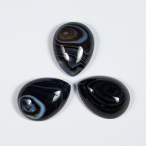 Кабошоны из агата глазкового капля, 15*20*6мм.