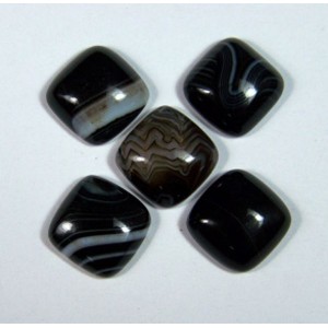 Кабошоны из агата глазкового квадрат, 14*14*5мм.