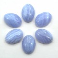 Кабошон из агата голубого Сапфирин, 15*20*6мм.