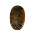 Кабошон из агата мохового, 26*45*3мм.
