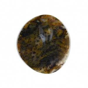 Кабошон из агата мохового, 42*48*6мм.