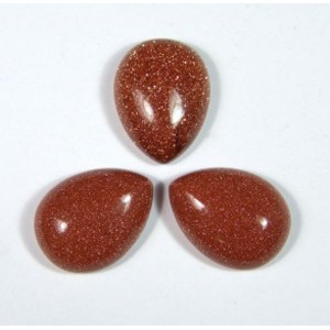 Кабошон из авантюрина капля, 15*20*7мм.