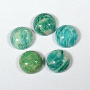 Кабошон из амазонита круг, 11*11*5мм.