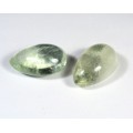 Кабошон из аметиста зеленого капля, двусторонний, 26*42*20мм+-1мм.