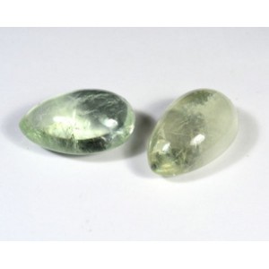 Кабошон из аметиста зеленого капля, двусторонний, 26*42*20мм+-1мм.