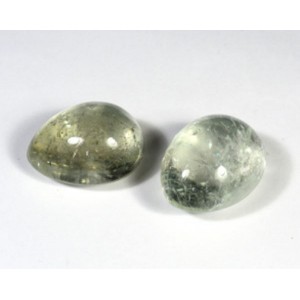 Кабошон из аметиста зеленого капля, двусторонний, 30*38*20мм+-1мм.